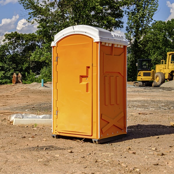 how often are the portable restrooms cleaned and serviced during a rental period in Fountainebleau